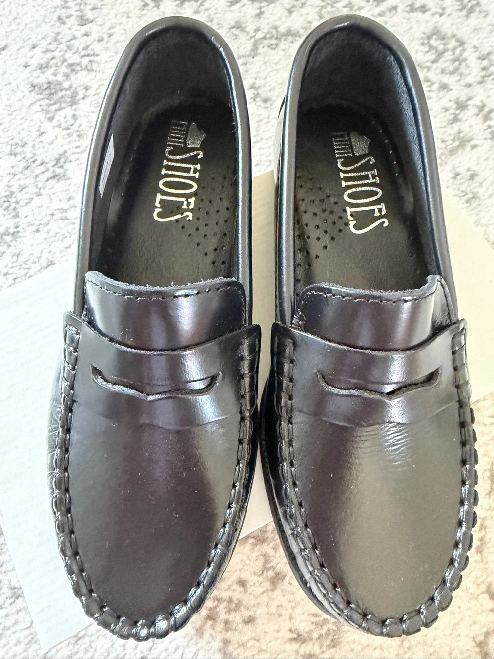 Classic Kids Black Penny Loafers — Sleek Dress Slip-Ons